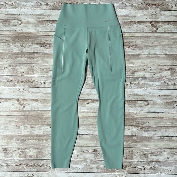 Nike Universa Women's Medium Support Leggings Mineral Teal sz Small Dri-Fit HR - Picture 1 of 13